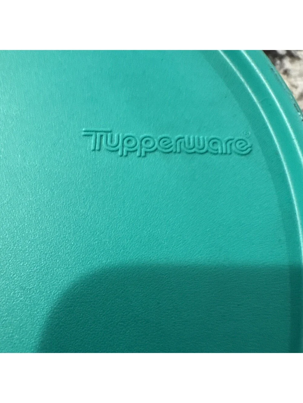 Tupperware Crystal Wave Divided Microwave Dish Blue Vented Lid Green